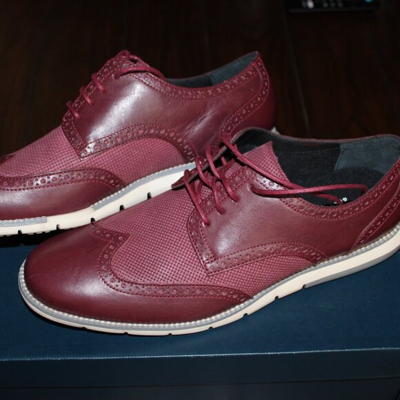 Stylish Burgundy Leather Oxfords - Cole Haan